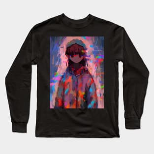 Enter the Digital Realm: Cyberpunk Aesthetics, Mind-Bending Anime, and Futuristic Manga Art Long Sleeve T-Shirt